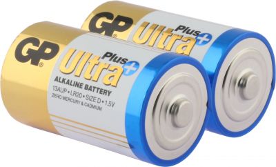 herinneringen Onnauwkeurig Collega Alkaline Ultra Plus D | 1,5V, 2 batterijen | GP Batteries - GP Batteries