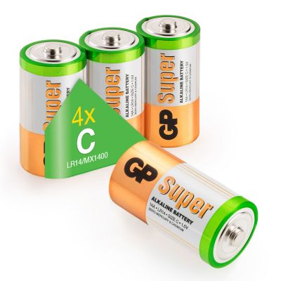 Smaak draadloos Margaret Mitchell Alkaline Super C | 1,5V, 4 batterijen | GP Batteries - GP Batteries
