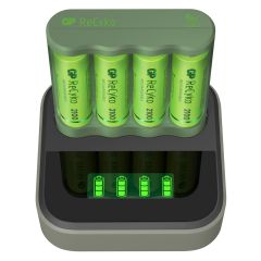 USB batterijlader GP B421 4 x ReCyko AA 2100 mAh dockingstation