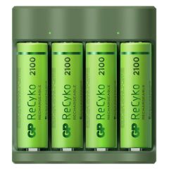 USB batterijlader GP B421 4 x ReCyko AA 2100 mAh