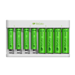 USB batterijlader GP E811 4 x ReCyko AA 2100 mAh 4 x ReCyko AAA 850 mAh