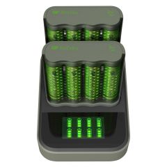 2x USB batterijlader GP M451 8 x ReCyko AA 2600 mAh dockingstation