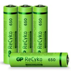 AAA batterij Oplaadbaar GP NiMH 650 mAh ReCyko 1,2V 4 stuks