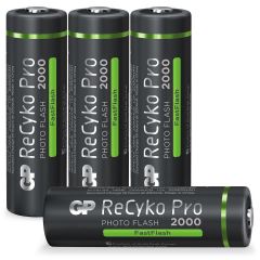 AA batterij Oplaadbaar GP NiMH 2000 mAh ReCyko Pro Photoflash 1,2V 4 stuks