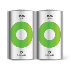 D Mono batterij Oplaadbaar GP NiMH 3000 mAh RECYKO 1,2V 2 stuks