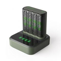 USB batterijlader GP M451 4 x RECYKO AA 2600 mAh dockingstation